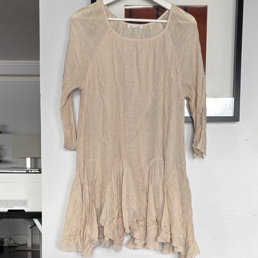 Indigo Soul Light Beige Tunic Top